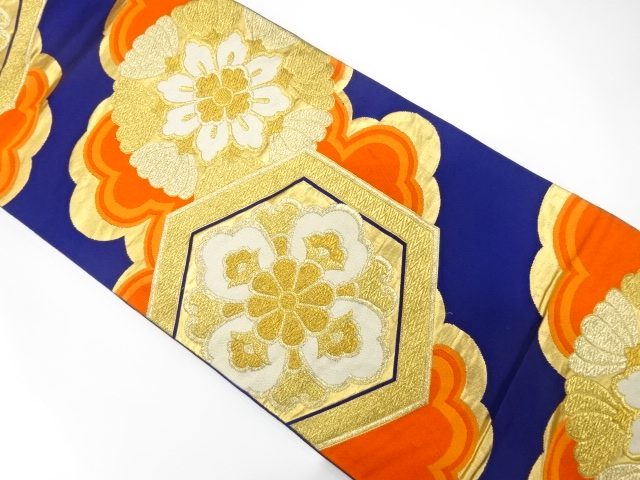 JAPANESE KIMONO / ANTIQUE FUKURO OBI / SILK / WOVEN CLOUD